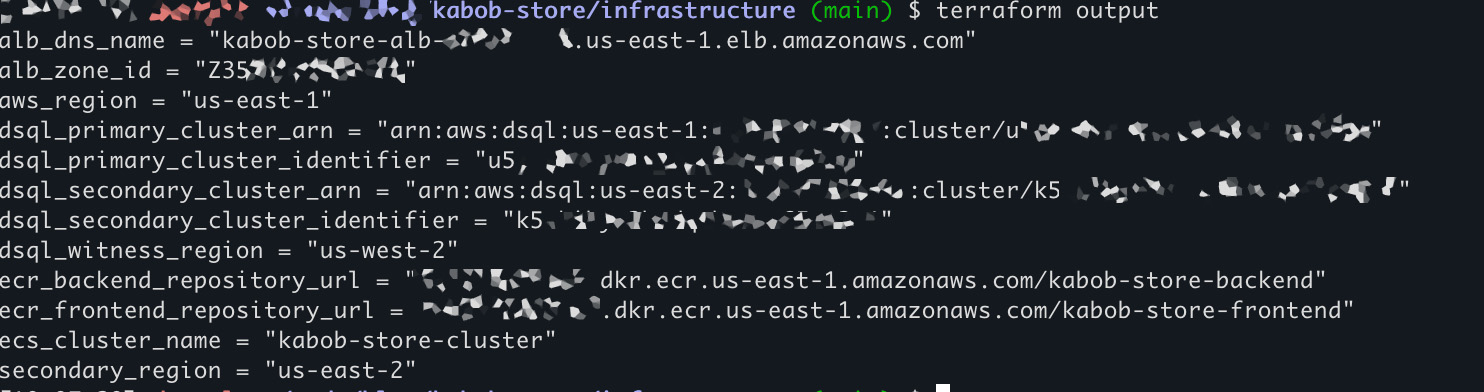 Terraform apply output