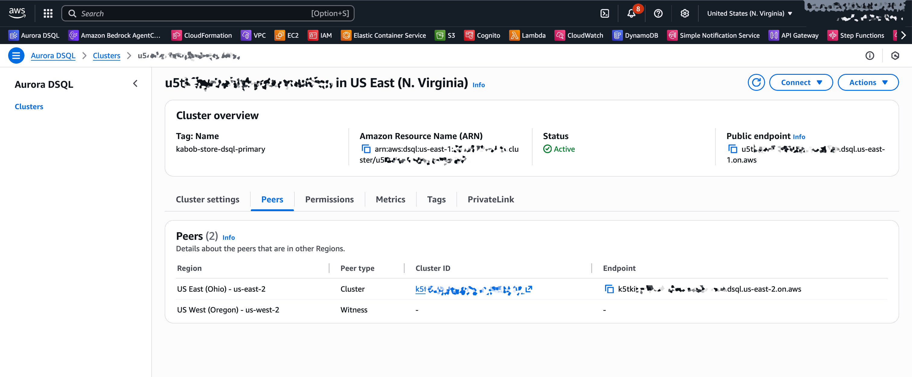 DSQL Multi-region cluster